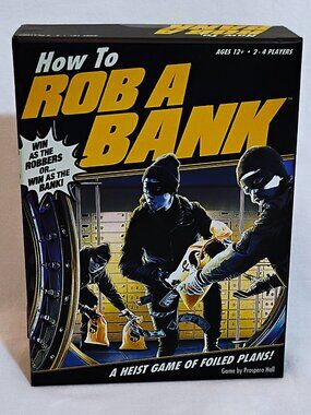 How to Rob a Bank Game A Heist Game of Foiled Plans 2-4 Players Age 12+ NEW